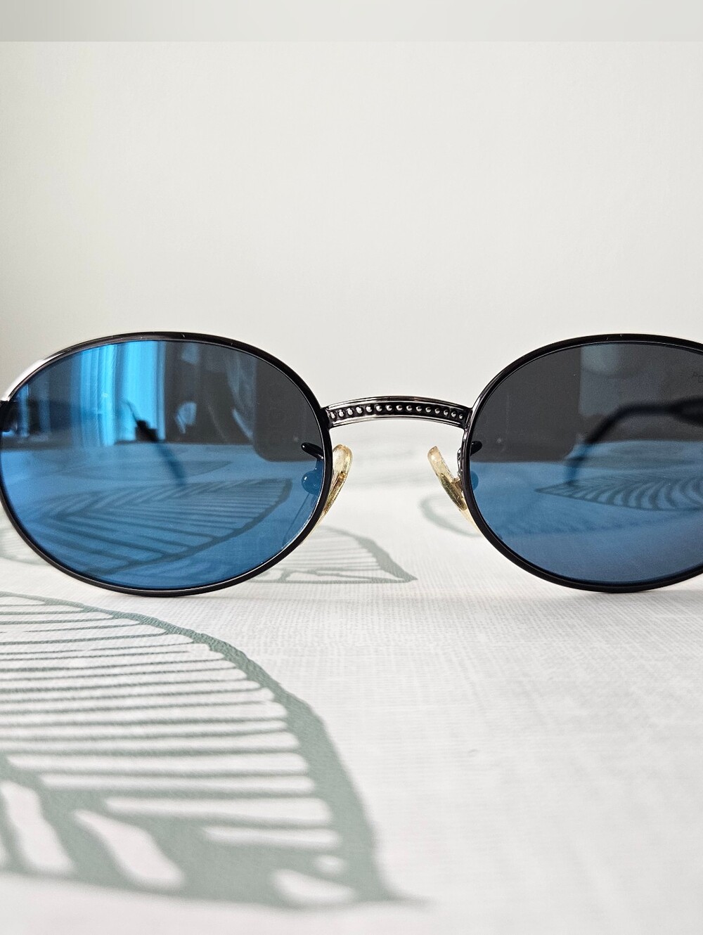 *VINTAGE* 1990's POLICE Men's Oval "Steampunk" Sunglasses. Model 2231